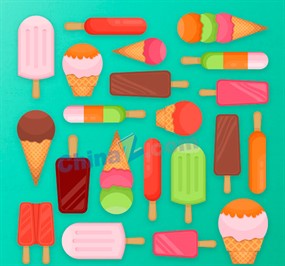 夏季雪糕设计矢量素材